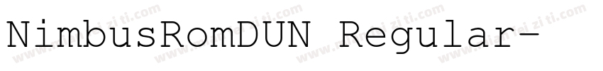 NimbusRomDUN Regular字体转换